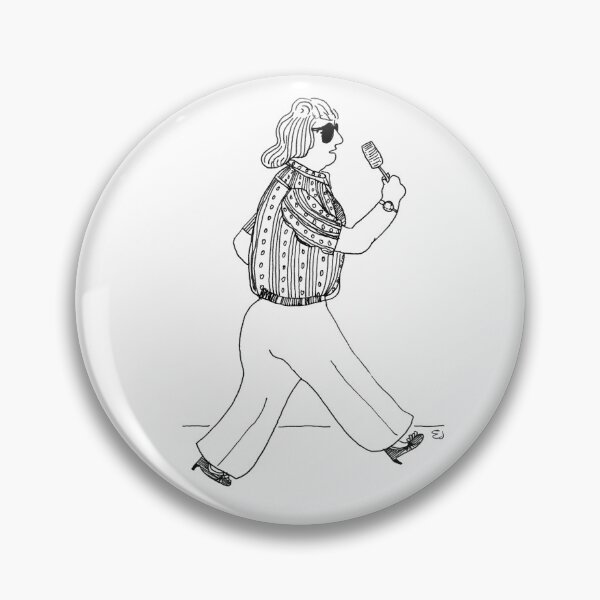 Item preview, Cool Mod Character with Popsicle – Mid-Century Pen & Ink Sketch designed and sold by RedHook-Art.