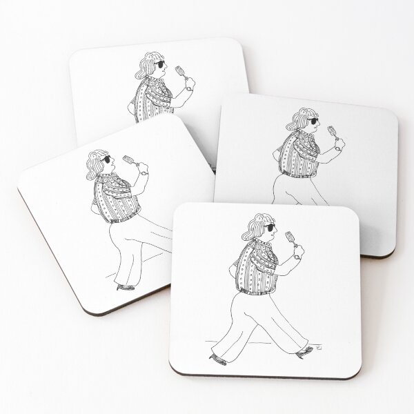 Item preview, Personaje moderno y genial con paleta de helado – Boceto a pluma y tinta de mediados de siglo designed and sold by RedHook-Art.