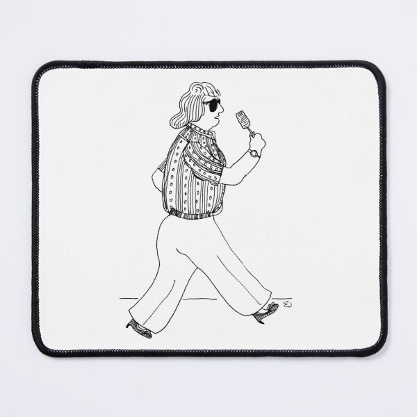 Item preview, Cool Mod Character with Popsicle – Mid-Century Pen & Ink Sketch designed and sold by RedHook-Art.