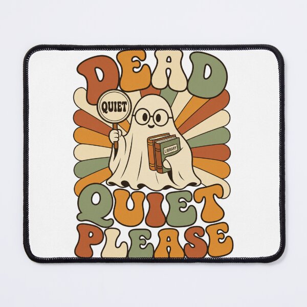 Item preview, Dead Quiet Please Retro Groovy Ghost Librarian Gift designed and sold by BoosterShop.