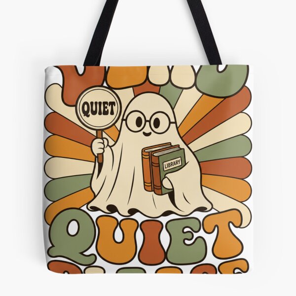 Item preview, Dead Quiet Please Retro Groovy Ghost Librarian Gift designed and sold by BoosterShop.