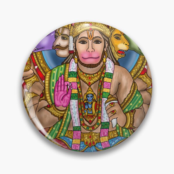 Item preview, Lord Hanuman Digital Drawing | Powerful Hindu God Devotional Artwork Illustration designed and sold by Harshit_Digital_Arts.