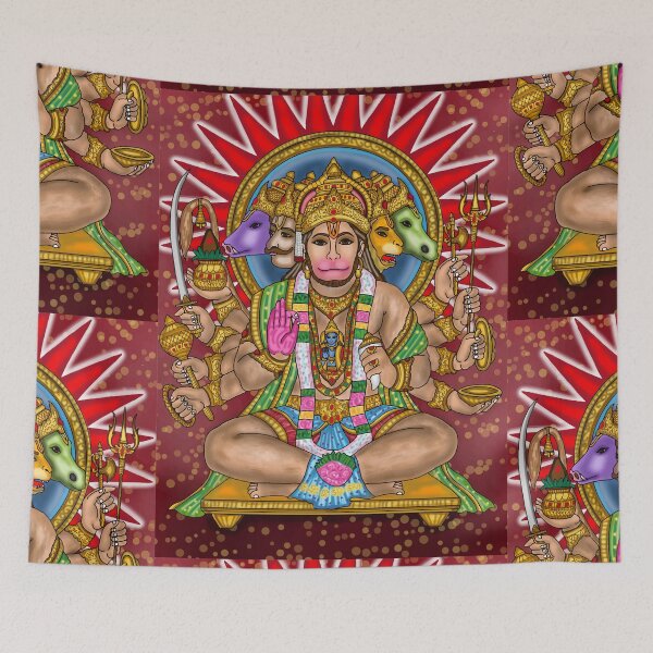 Item preview, Lord Hanuman Digital Drawing | Powerful Hindu God Devotional Artwork Illustration designed and sold by Harshit_Digital_Arts.