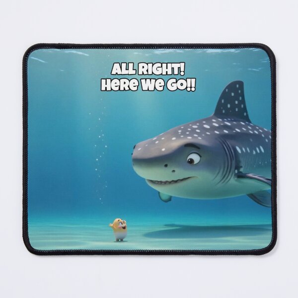 Item preview, Egg Character Meets the World's Biggest Whale Shark - Cute Ocean Art, Scene 1 designed and sold by HappyEggyShop.