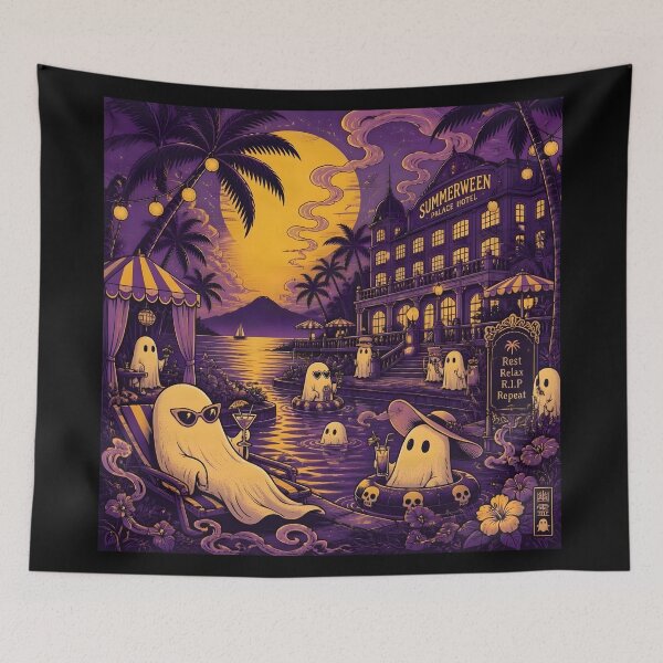 Item preview, Summerween Palace Hotel Twilight -Rest, Relax, R.I.P, Repeat designed and sold by Shelley Loewnau-Jones Studio.