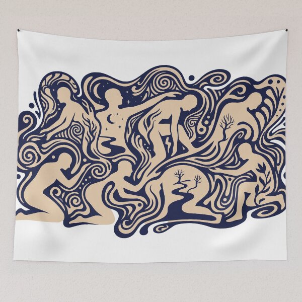Item preview, Blue Interlocking Humanity designed and sold by KeremYurtseven.