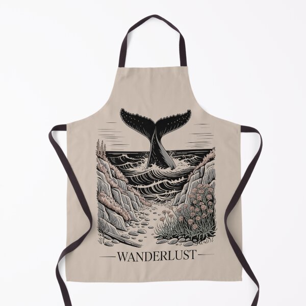 Item preview, Whale Tail and Coastal Waves Wanderlust Art designed and sold by NuvoraNest.
