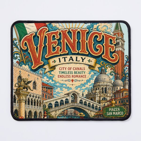 Item preview, Venice Italy City of Canals Vintage Travel Poster designed and sold by Skyrocketz.