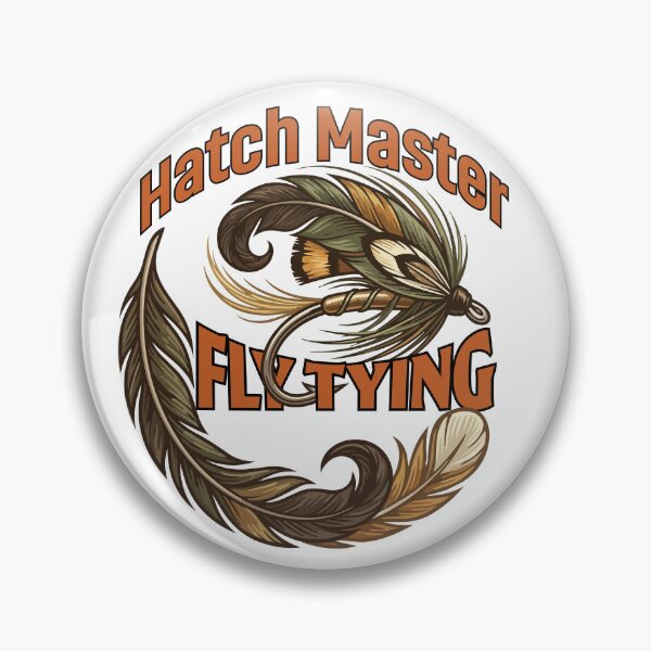 Item preview, Fly tying logo style illustrtion "Hatch Master, Fly Tying" streamer. designed and sold by Art-Horizon.
