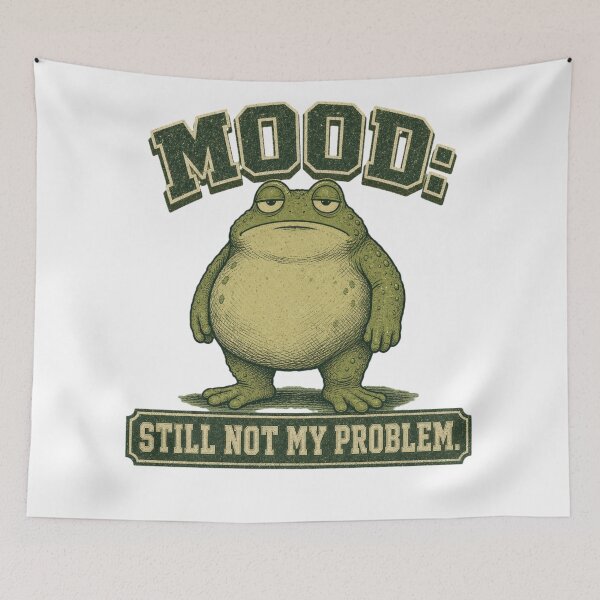 Item preview, Mood Frog Still Not My Problem Funny Vintage  designed and sold by freshwear design.