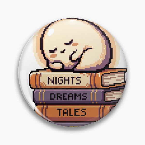 Item preview, Cute Pixel Art Sleeping Creature on Book Stack - Cozy Bookworm designed and sold by Pixele.