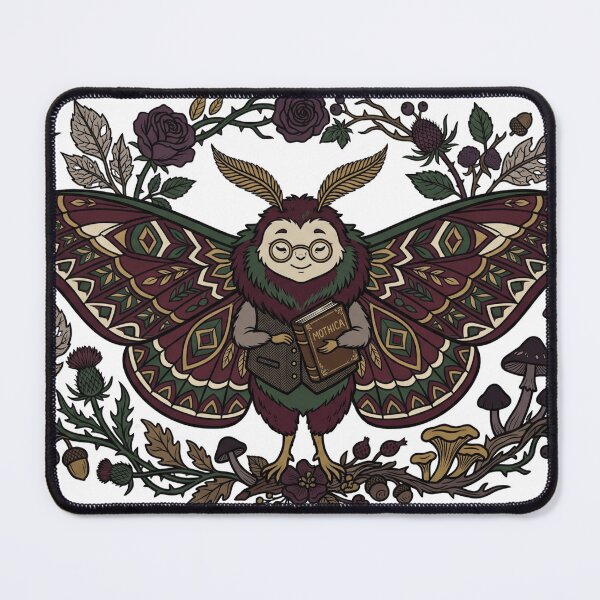 Item preview, Dark Academia Bookworm Moth - Goth Cottagecore Woodland Scholar designed and sold by Pixele.