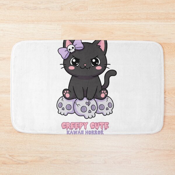 Item preview, Pastel Goth Black Cat on Skulls - Creepy Cute Kawaii Horror designed and sold by Pixele.