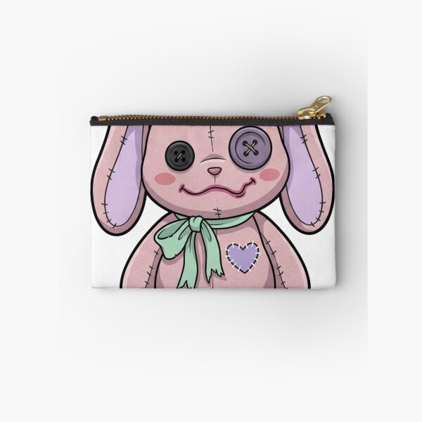 Item preview, Creepy Cute Pastel Goth Stuffed Bunny - Kawaii Horror Plush designed and sold by Pixele.