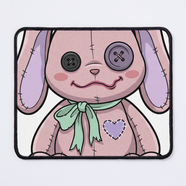 Item preview, Creepy Cute Pastel Goth Stuffed Bunny - Kawaii Horror Plush designed and sold by Pixele.
