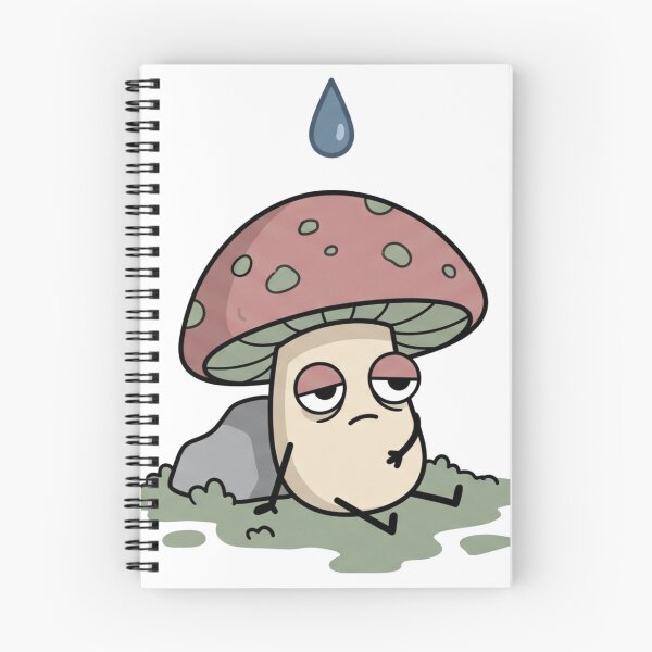 Artikelvorschau, Trauriger, erschöpfter Pilz – Niedliche, müde Pilze in Regentagsstimmung entworfen und verkauft von Pixele.