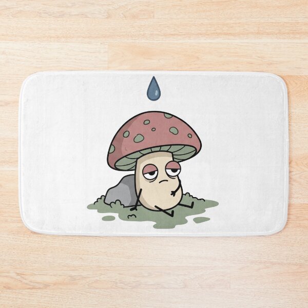 Item preview, Sad Exhausted Mushroom - Cute Tired Fungi Rainy Day Mood designed and sold by Pixele.