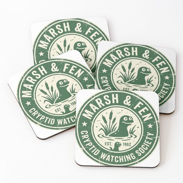 Item preview, Marsh & Fen Cryptid Watching Society - Cute Vintage Lake Monster Badge designed and sold by Pixele.