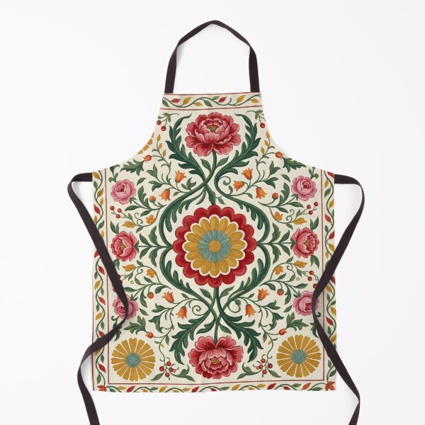 Item preview, Vintage Folk Art Floral Medallion Tapestry designed and sold by arteresting-art.