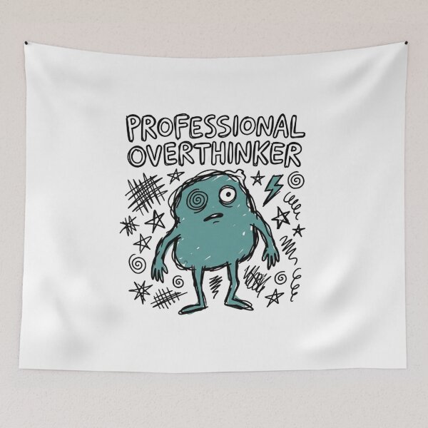 Item preview, Professional Overthinker - Funny Anxious Monster Humor designed and sold by Pixele.