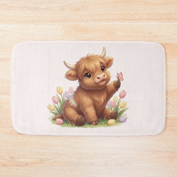 Item preview, Cute Cow with Tulips designed and sold by HumTumMe.