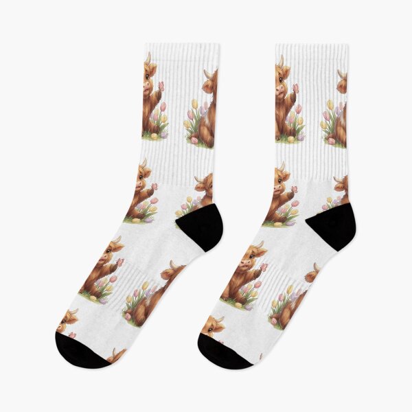 Item preview, Cute Cow with Tulips designed and sold by HumTumMe.