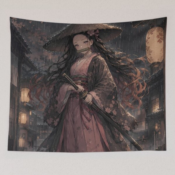 Item preview, Nezuko Kamado Demon Slayer Rainy Lantern Wanderer designed and sold by mildaclairmo.