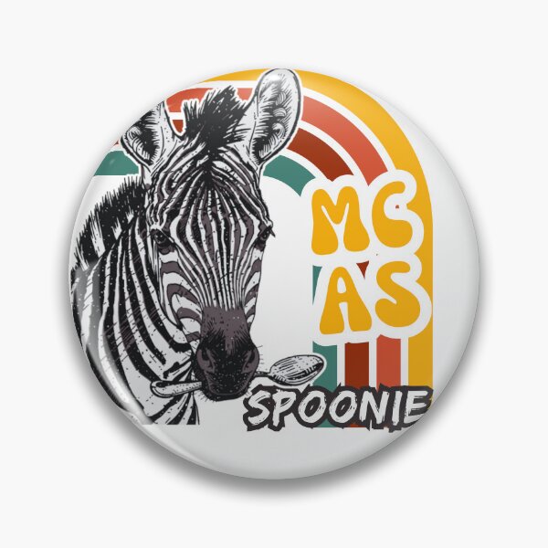 Item preview, MCAS Zebra Retro Spoonie Chronic Illness Awareness designed and sold by pulse_retail.
