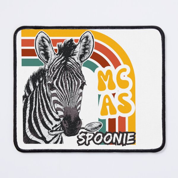Item preview, MCAS Zebra Retro Spoonie Chronic Illness Awareness designed and sold by pulse_retail.