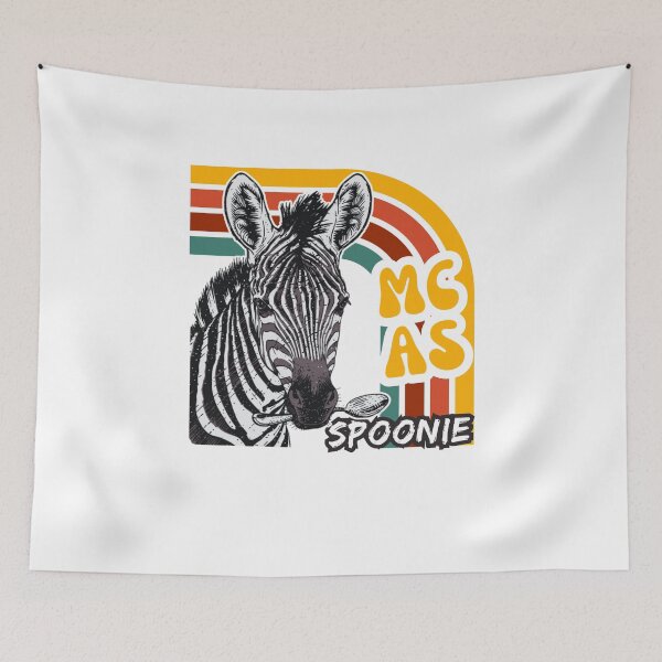 Item preview, MCAS Zebra Retro Spoonie Chronic Illness Awareness designed and sold by pulse_retail.