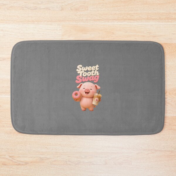 Item preview, Sweet Tooth Swag – Cute Pig with Donut & Iced Latte | Funny Coffee Lover Sticker designed and sold by ManggaeJM.