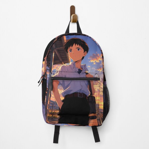 Item preview, Shinji Ikari Neon Genesis Evangelion Sunset Station Journey designed and sold by mildaclairmo.