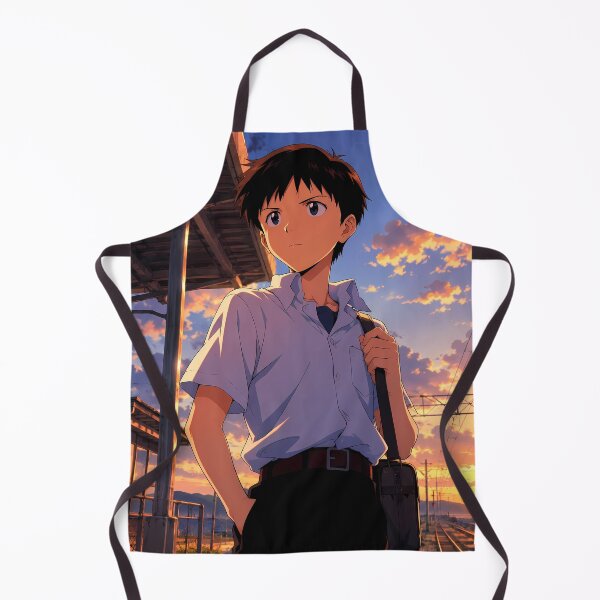 Item preview, Shinji Ikari Neon Genesis Evangelion Sunset Station Journey designed and sold by mildaclairmo.