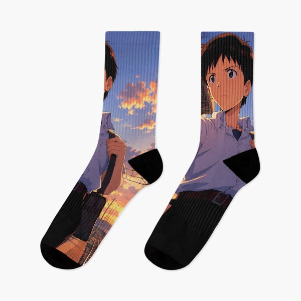 Item preview, Shinji Ikari Neon Genesis Evangelion Sunset Station Journey designed and sold by mildaclairmo.