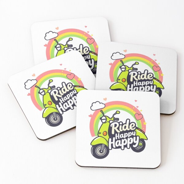 Item preview, Lime Scooter Ride Happy Happy Rainbow – Cute Scooter Lover Design designed and sold by MystiColo.