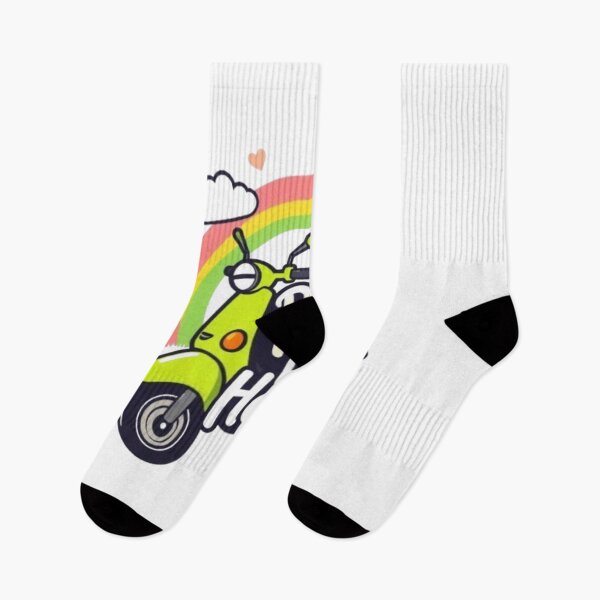 Item preview, Lime Scooter Ride Happy Happy Rainbow – Cute Scooter Lover Design designed and sold by MystiColo.