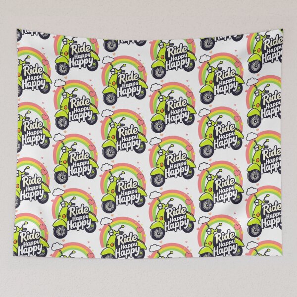 Item preview, Lime Scooter Ride Happy Happy Rainbow – Cute Scooter Lover Design designed and sold by MystiColo.
