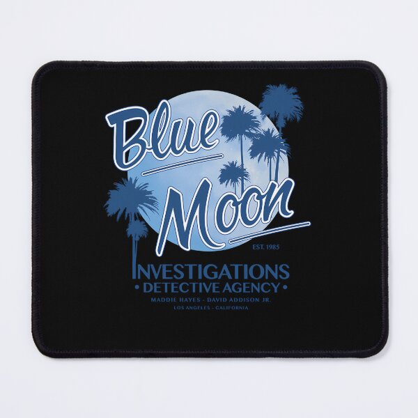 Item preview, Blue Palm Tree Night Detective Agency Typography designed and sold by qob1e.