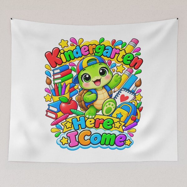 Item preview, Kindergarten Here I Come Cute Turtle Back to School designed and sold by QuiteOrbit.
