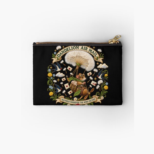 Item preview, Dandelion Air Mail Mouse Pilot – Embroidered Cottagecore Postal Emblem designed and sold by Emoji Emblems.