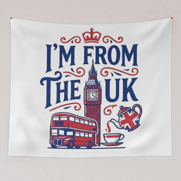 Item preview, I'm From the UK - Big Ben and Red Bus designed and sold by conamor-bymel.