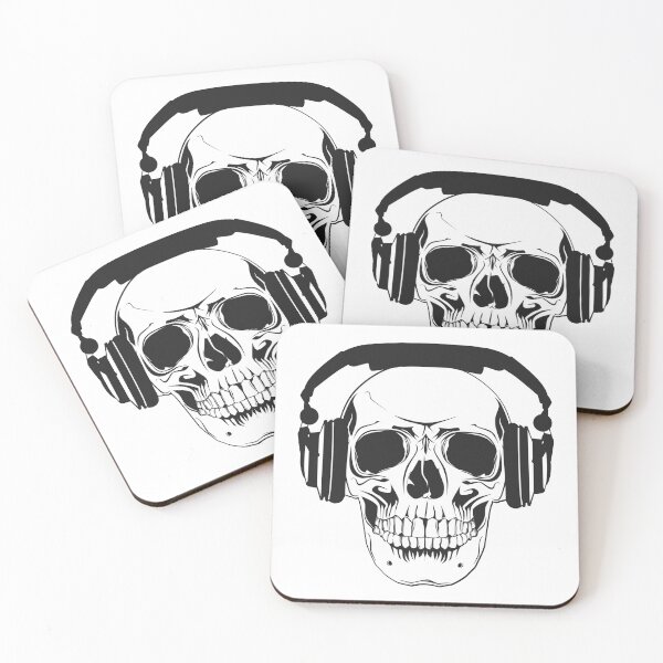 Item preview, Skull with Headphones designed and sold by Tickety Boo.