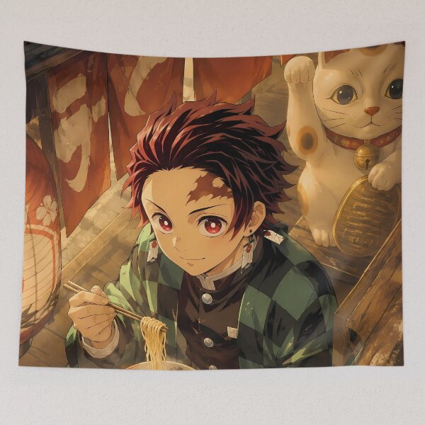 Item preview, Tanjiro Kamado Demon Slayer Cozy Ramen Break designed and sold by mildaclairmo.