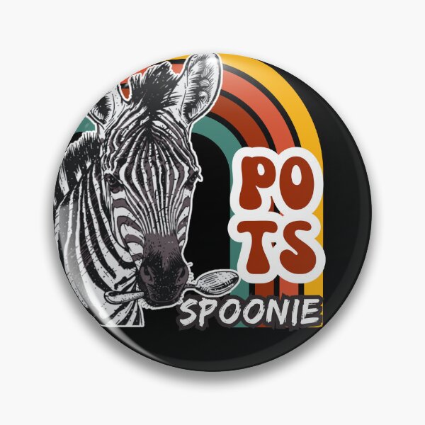Item preview, POTS Zebra Retro Spoonie Chronic Illness Awareness designed and sold by pulse_retail.