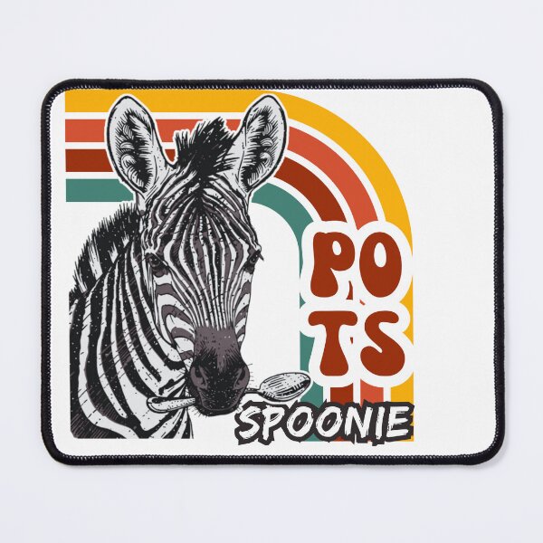 Item preview, POTS Zebra Retro Spoonie Chronic Illness Awareness designed and sold by pulse_retail.