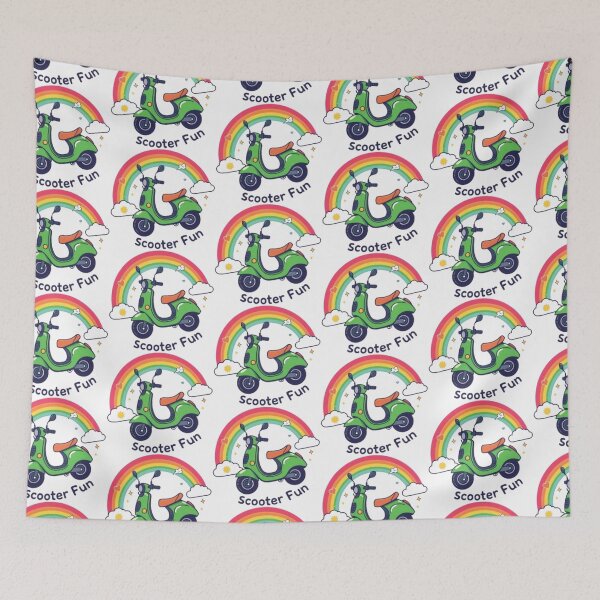 Item preview, Lime Scooter Fun Rainbow Design – Cute Green Scooter Adventure designed and sold by MystiColo.