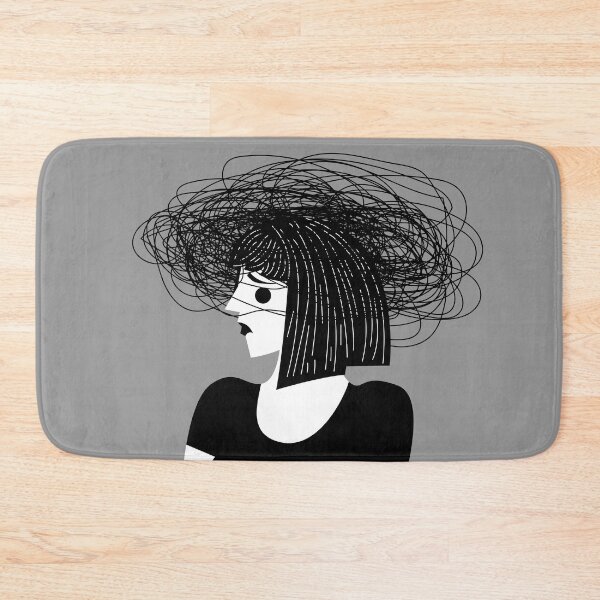 Item preview, worried woman with a tangled mass of thoughts designed and sold by matintheworld ( delcarmat ).