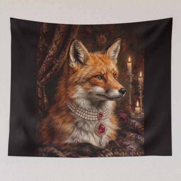 Item preview, Royal Red Fox Ruby Necklace designed and sold by The Real Beast Art.