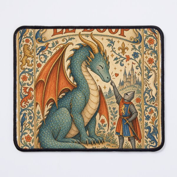 Item preview, Le Boop Medieval Knight Dragon Fantasy Art designed and sold by Idontwannaknow.