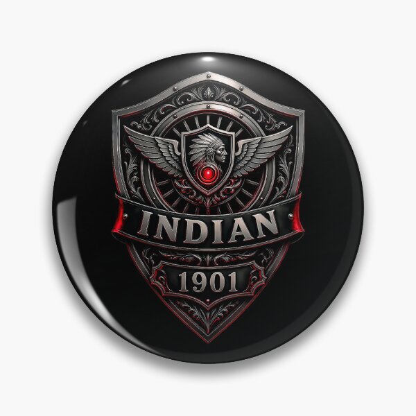Item preview, Indian Motorcycle 1901 Vintage Winged Biker Emblem Artwork designed and sold by DeimosArtIntl.
